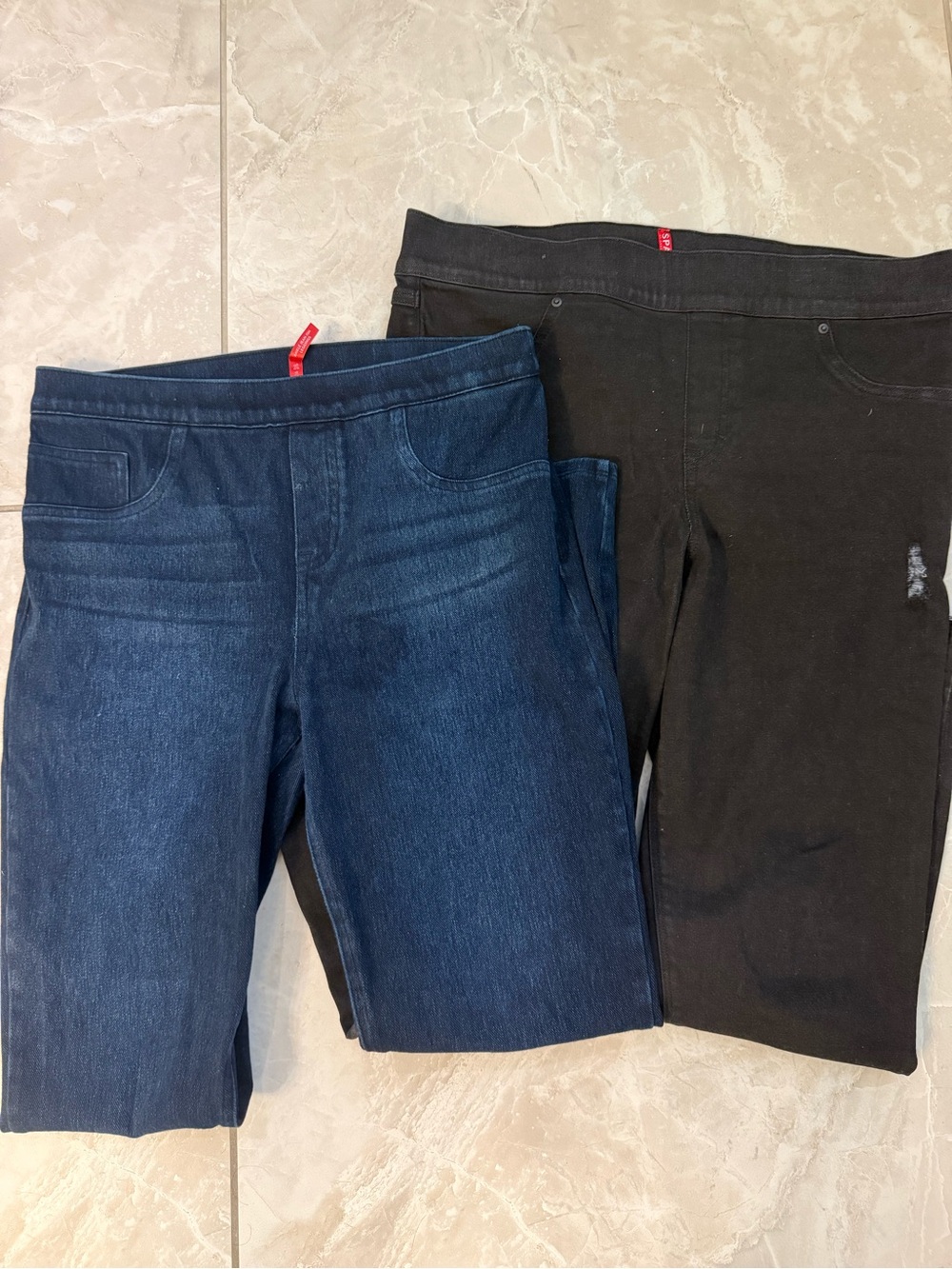 Spanx Stretch jeans Duo — Dark Blue & Black Women’s Pull-On Jeans